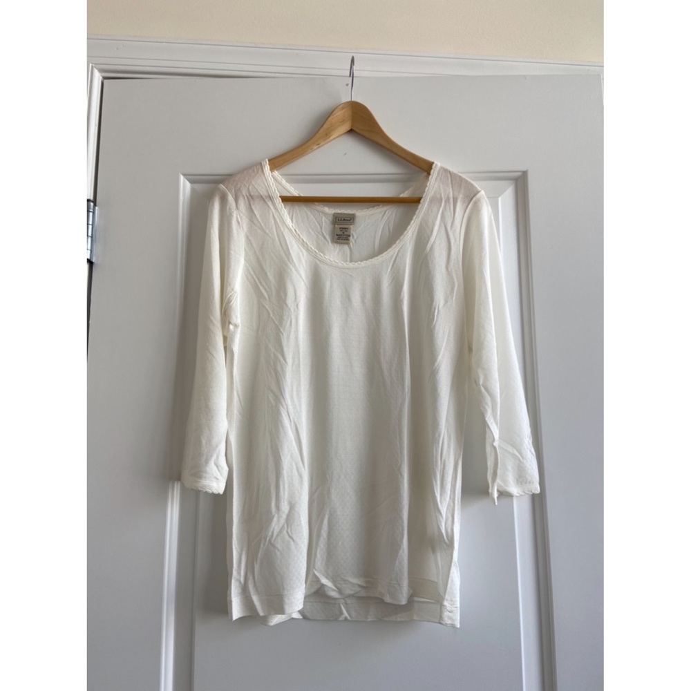 LL Bean 100% Silk Top